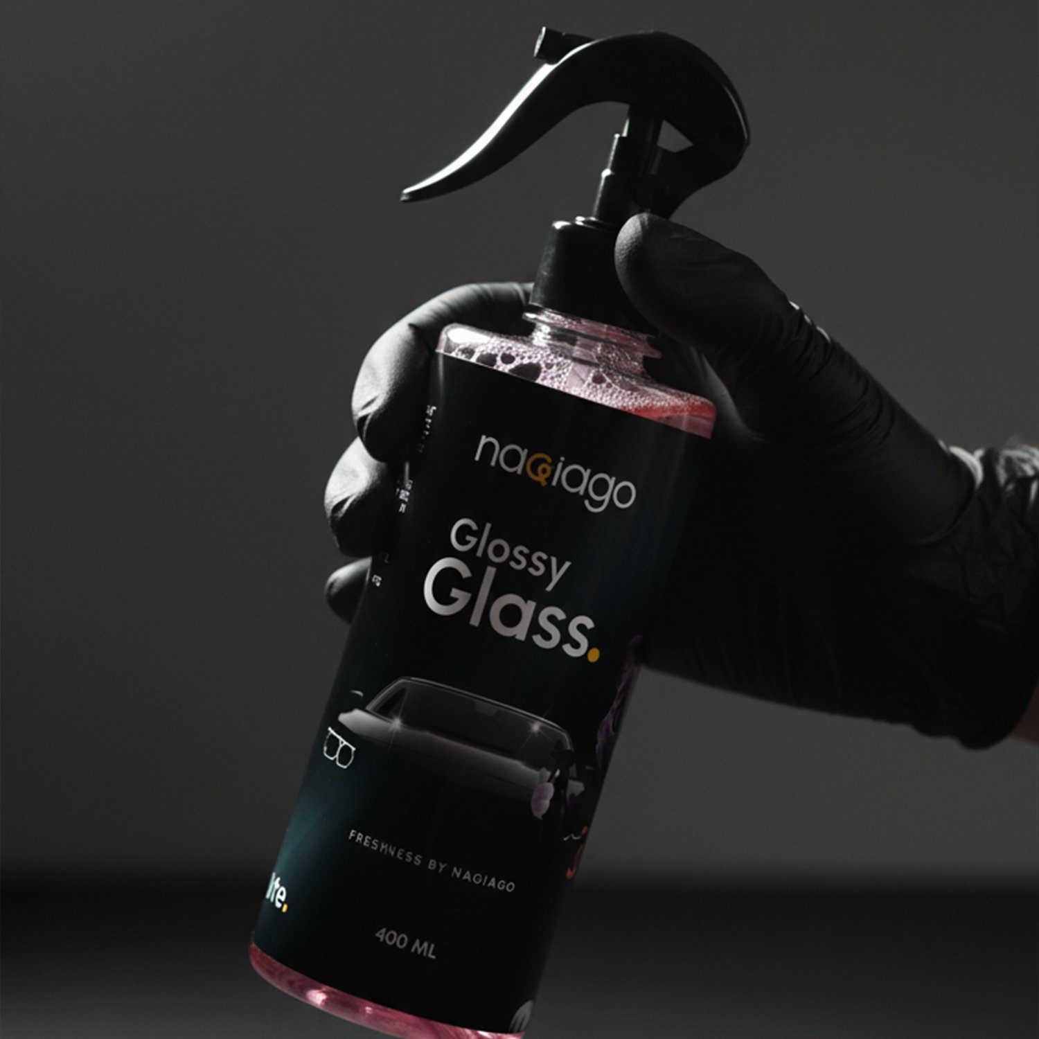 Spray Glossy Glass – nettoyant vitres voiture anti-traces brillant